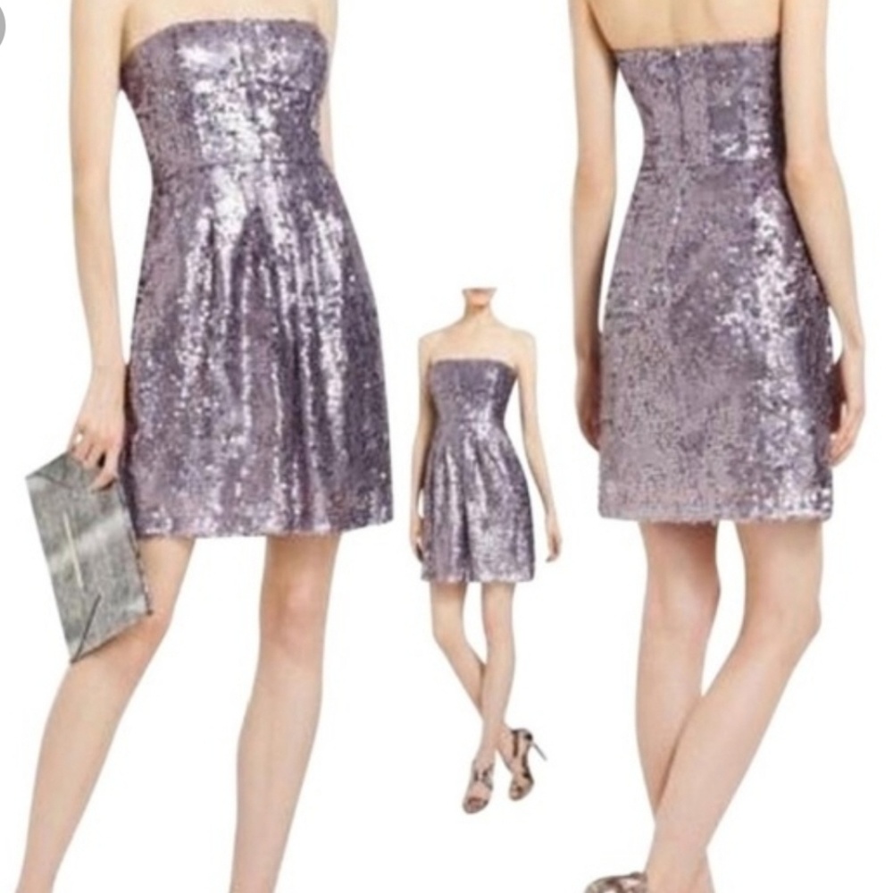 BCBG Strapless Sequin Dress